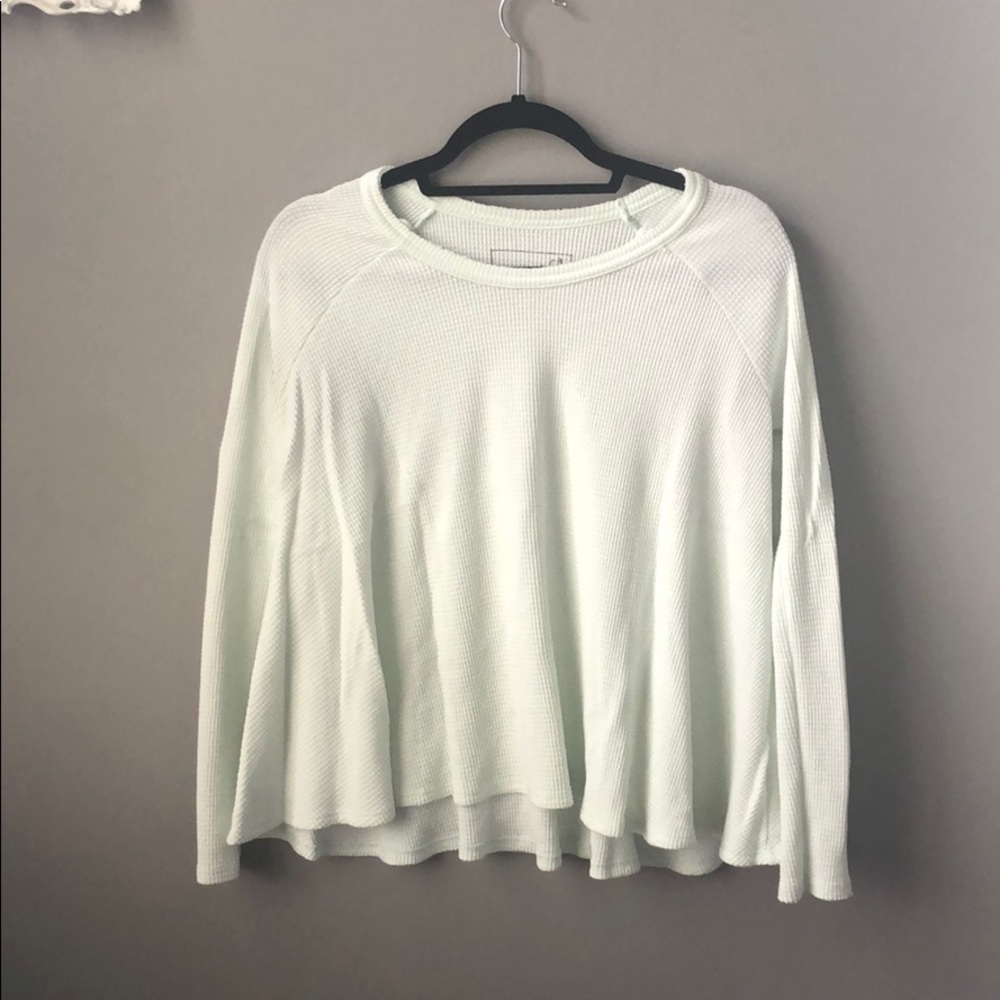 Free People Waffle Knit Top
